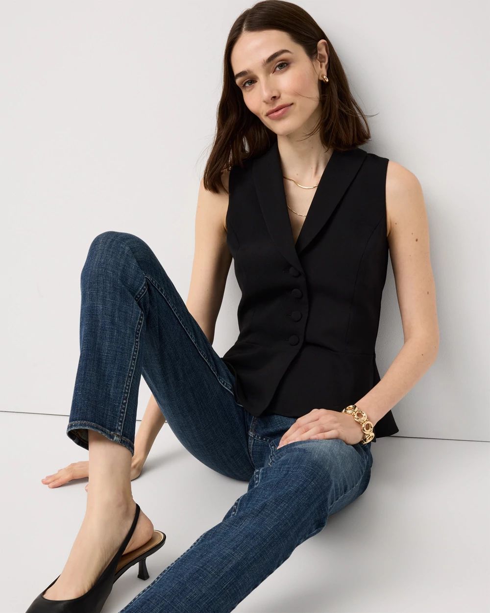 Peplum Tailored Vest | White House Black Market